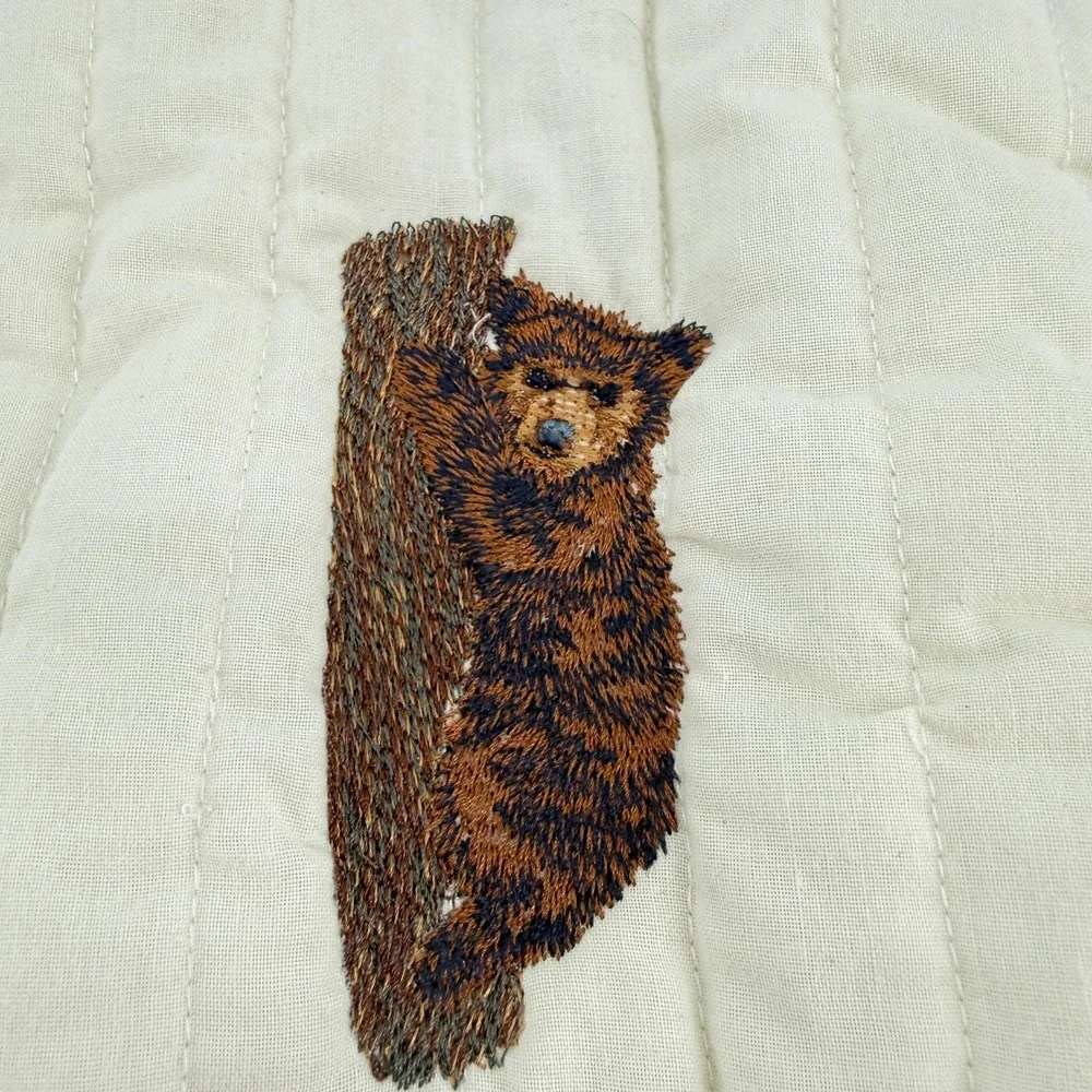 Ritz Tea Appliance Cover Kitchen Quilted Embroidered Brown Bear Lodge Style
